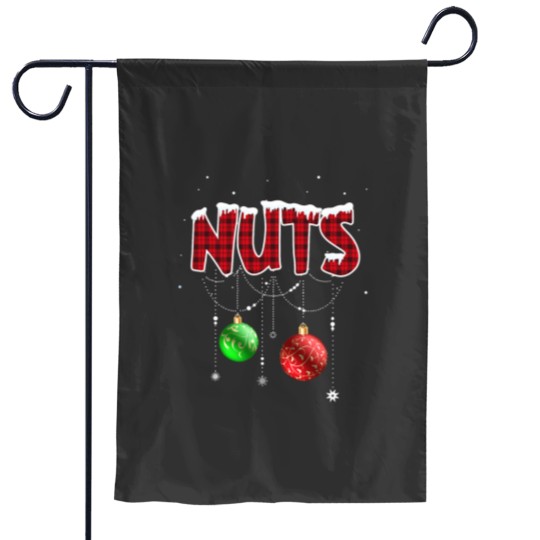 Discover Chest Nuts Christmas Red Plaid Matching Couple Chestnuts Garden Flags
