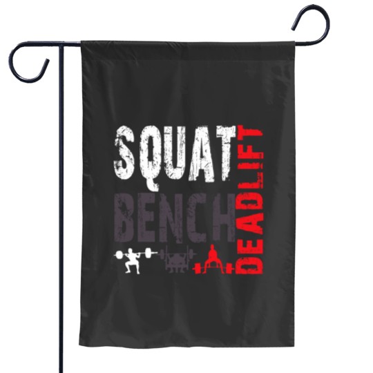 Discover Powerlifting Squat Bench Deadlift Weightlifting Garden Flags