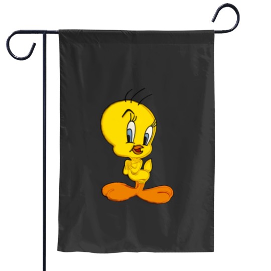Discover Vintage 90s Warner Bros Tweety Bird Garden Flags XL White Crewneck
