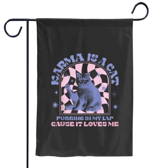 Discover Cute Funny Cat Lover Kids Girls Men Women Karma Garden Flags