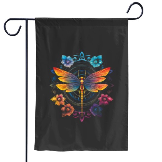 Discover Mandala Chakra Dragonfly Garden Flags