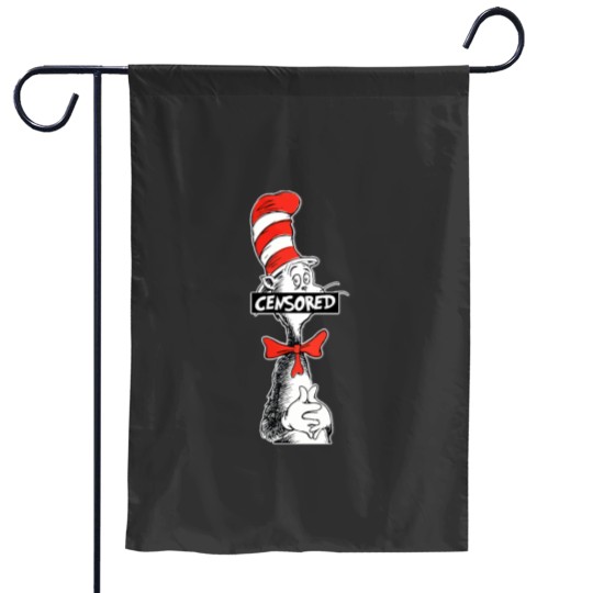 Discover Seuss Geisel  CENSORED Cat in stovepipe hat Garden Flags