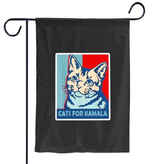 Discover Cats for Kamala Harris Waterproof Laptop Water Bottle Vinyl Sticker Garden Flags