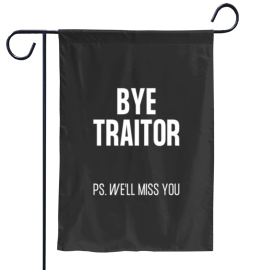 Discover BYE TRAITOR Funny New Job Coworker Leaving Good Luck Congrats Banter Office Jokes Garden Flags