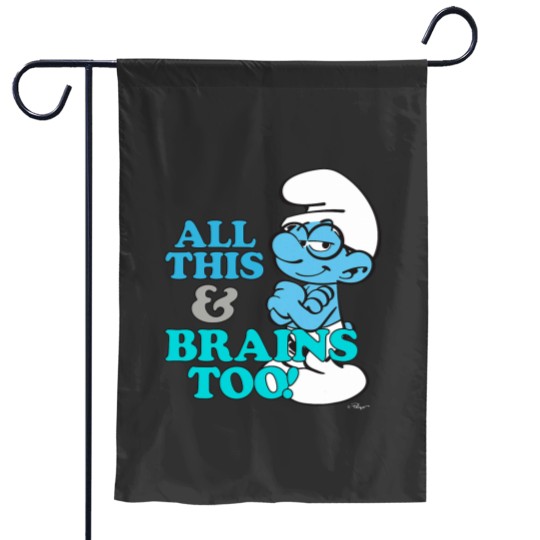 Discover The Smuurfs All This And Brains Too Garden Flags