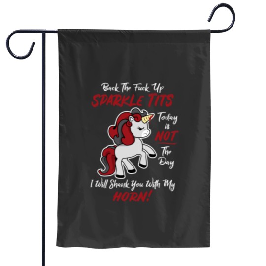 Discover Back off Unicorns Relaxed Fit Garden Flags