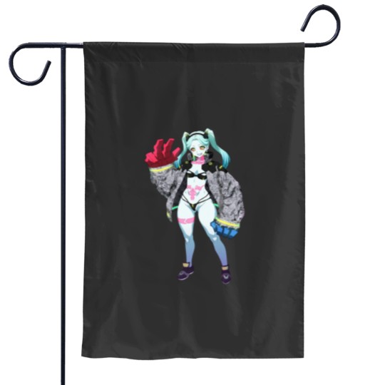 Discover Rebecca cyberpunkss edgerunners Garden Flags