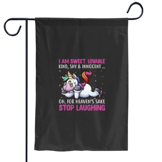 Discover Cute Funny Sarcastic Unicorns Garden Flags