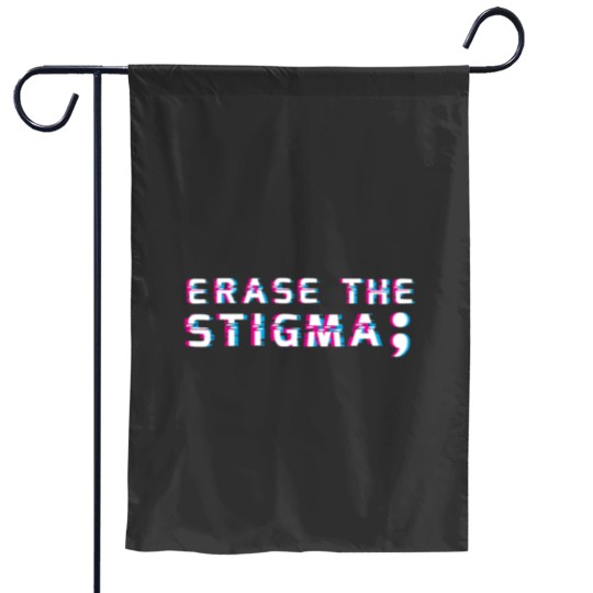 Discover Erase The Stigma Mental Health Semicolon Project Therapy Garden Flags