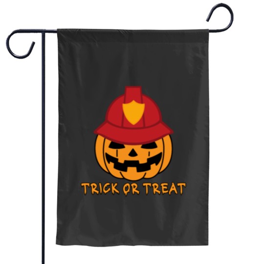 Discover FireFighter Pumpkin Trick or Treat Garden Flags