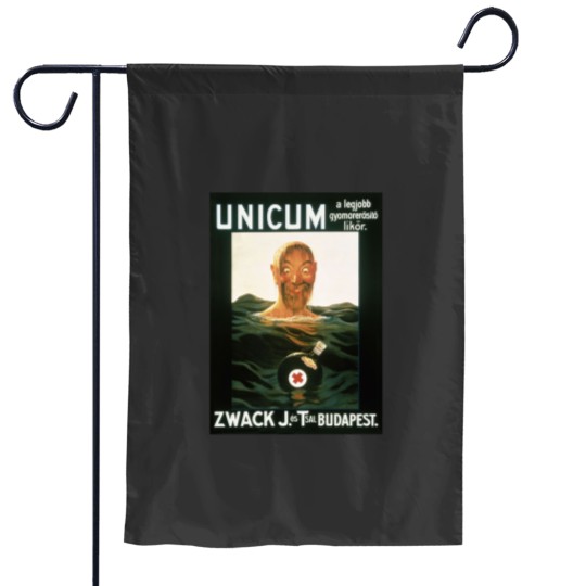Discover Zwack Unicum drowning man Garden Flags