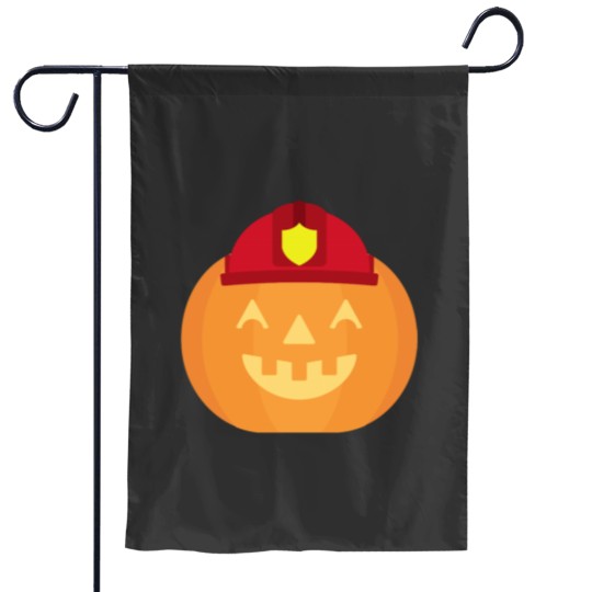 Discover Spooky Carved Pumpkin Firefighter, Halloween Hallows Eve Celebration Garden Flags