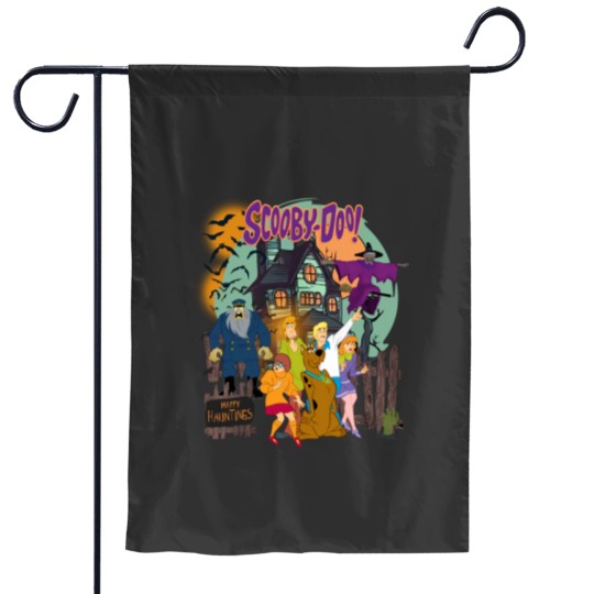 Discover Vintage Spooky Scooby-Doo Garden Flags: Haunted House