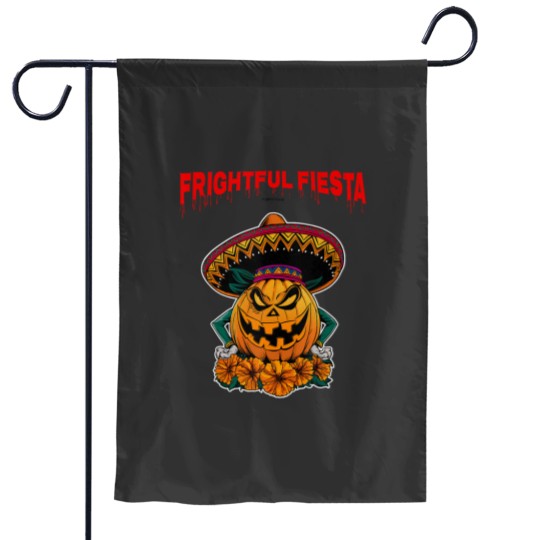 Discover Frightful Fiesta JackoLantern Sombrero Dia de los Muertos Tank Top Garden Flags