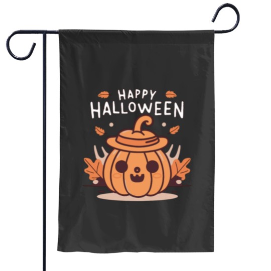 Discover happy halloween, cute pumpkin Garden Flags
