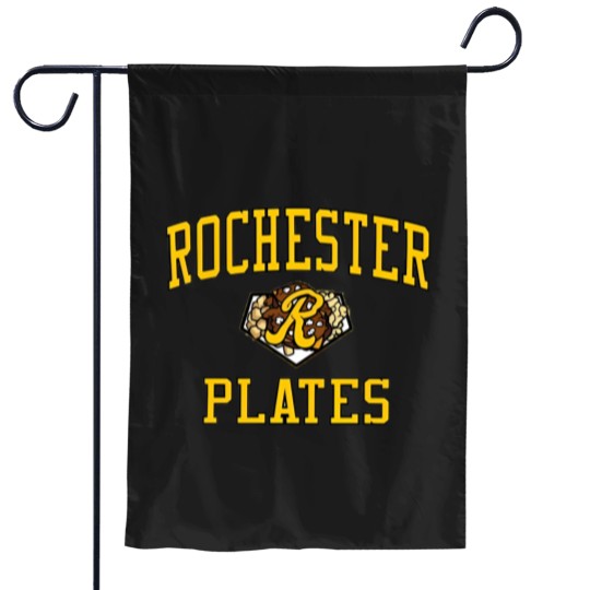 Discover Rochester plates logo Garden Flags