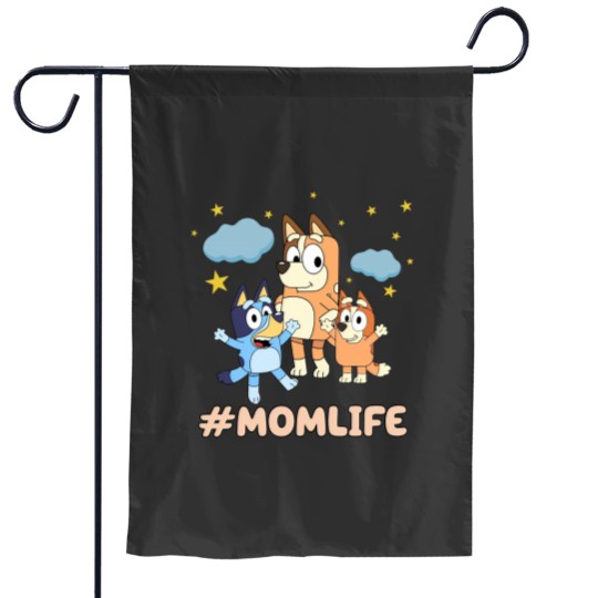 Discover Mom Life Garden Flags featuring BlueyDad & Family