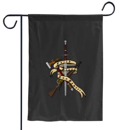 Discover Faith Steel and Gunpowder Garden Flags