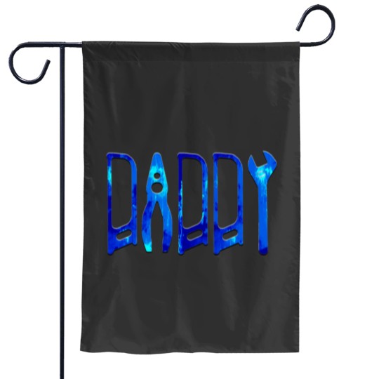 Discover Handyman Daddy Cutting Gripping and Turning Garden Flags