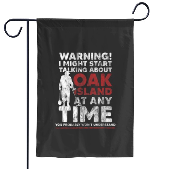 Discover Warning Oak Island Metal Detecting Gift Garden Flags