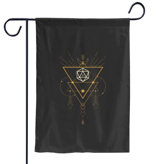 Discover Esoteric D20 Dice of Curiosity Relaxed Fit Garden Flags
