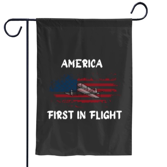 Discover America First in Flight Wright brothers patriotic Garden Flags