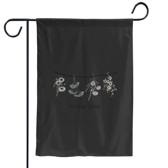 Discover Please Stay Garden Flags