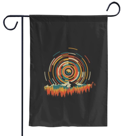 Discover The Geometry of Sunrise Garden Flags