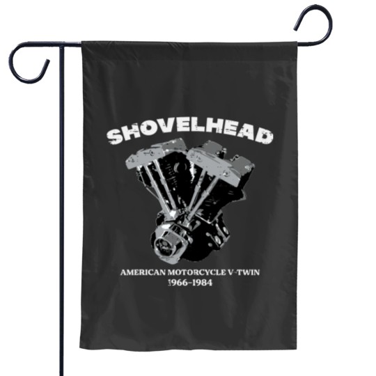 Discover Biker Shovelhead Motorcycle Engine Vintagess Men Women Kids Garden Flags