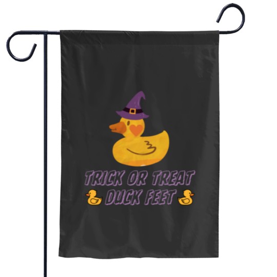 Discover Witch Duck - Trick or Treat Duck Feet Garden Flags
