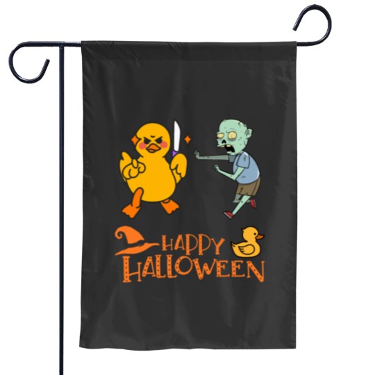 Discover Killer Rubber Duck battling Zombie Garden Flags