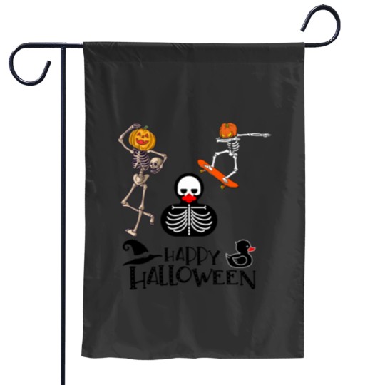 Discover Rubber Duck Skeletonn - Happy Halloween Garden Flags