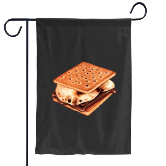 Discover Smores Pattern Brown Garden Flags