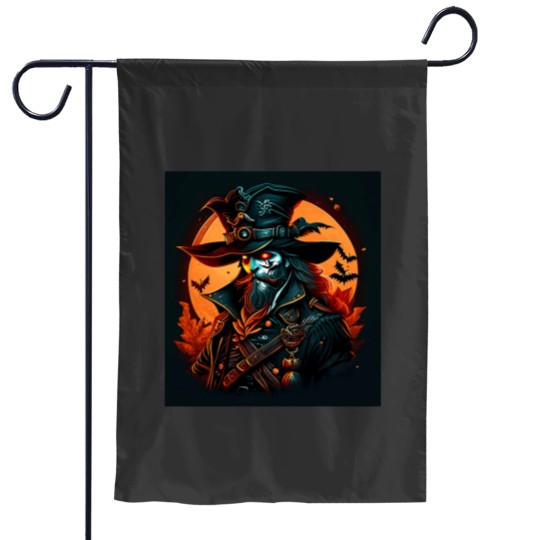 Discover Spooky Pirate Comic Cartoon for Halloween Garden Flags