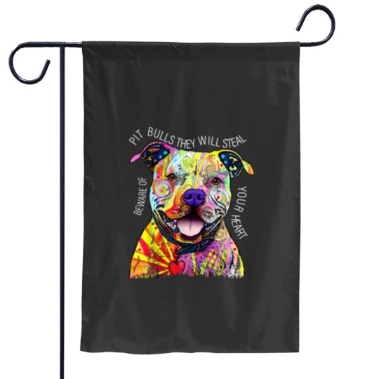 Discover Beware Pitbull They Will Steal Your Heart Garden Flags, Pit Bull Garden Flags