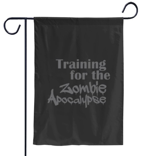 Discover Training for the Zombie Apocalypse Running Exercise Garden Flags