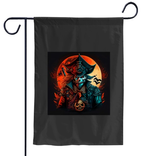 Discover Comic Pirate Adventures Halloween High Seas Garden Flags
