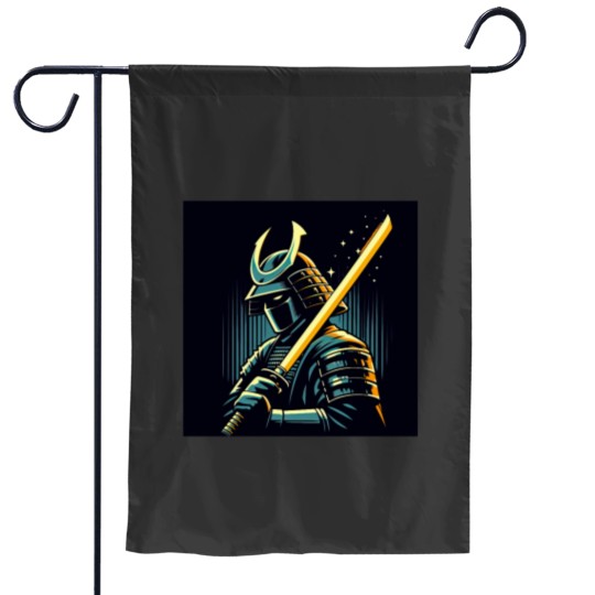 Discover Samurai Warrior Pop Art Style Garden Flags