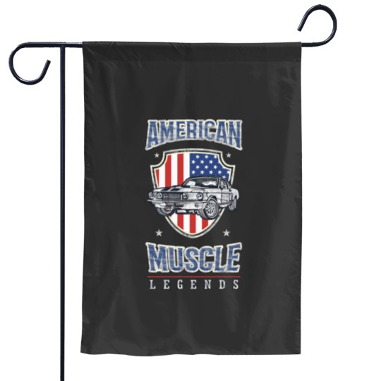 Discover American Muscle Car Legend Essential Garden Flags