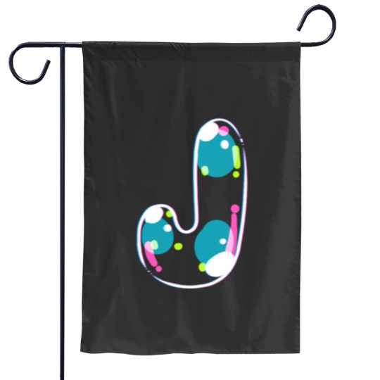Discover Soap Bubble Monogram Letter Garden Flags