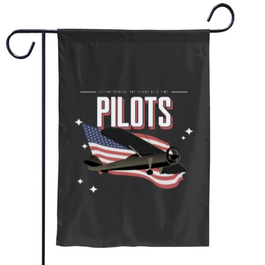 Discover Pilots Lifting Spirits One Flight at a Time Garden Flags