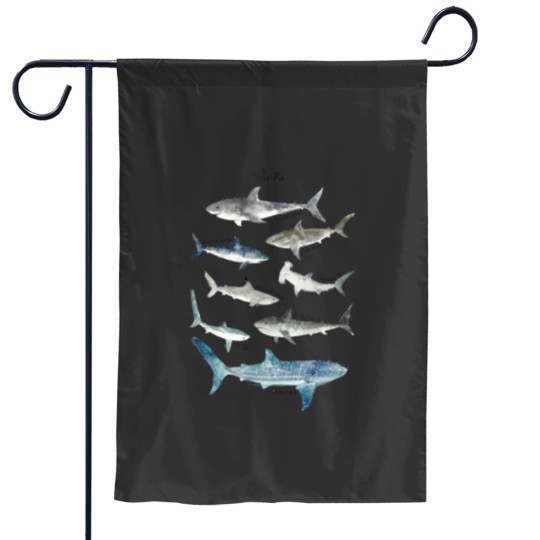 Discover Sharks Classic Garden Flags