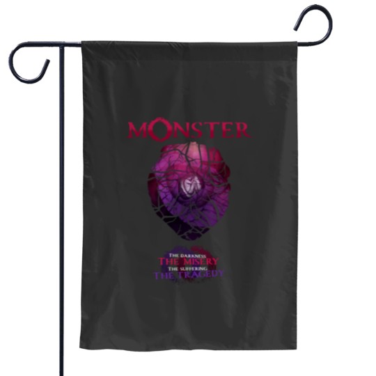 Discover Monster Darkness Misery Suffering Tragedy Garden Flags