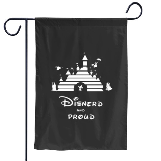 Discover Disnerd and Proud white Garden Flags