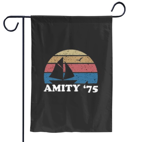 Discover Amity '75 - The Summer of Great White Shark Jaws Garden Flags