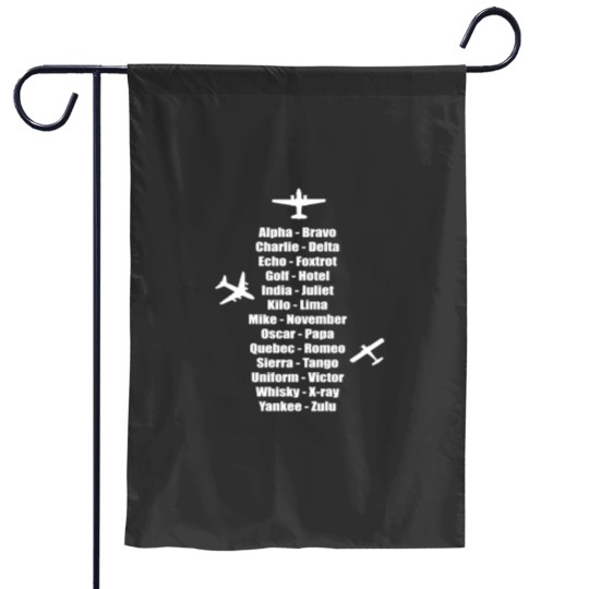 Discover Pilot Phonetic Alphabet Military Cadet Airplanes Garden Flags