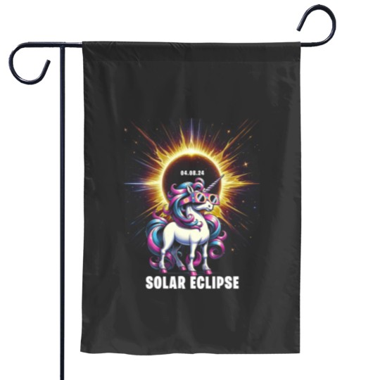 Discover Solar Eclipse 2024 Shirt Total Eclipse April 8th 24 Unicornss Garden Flags