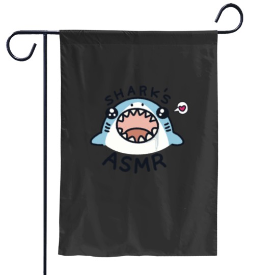 Discover Shark’s ASMR shark ASMR funny shark face Garden Flags