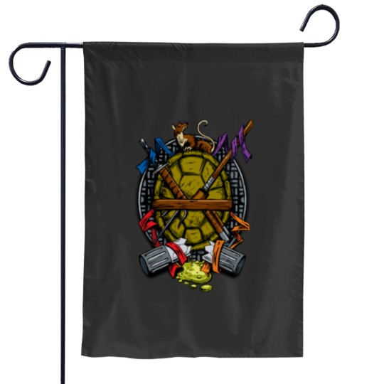 Discover Turtle Family Crest - Full Color Garden Flags