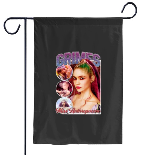 Discover Grimes Vintagess 90s BOOTLEG Style Essential Essential Garden Flags
